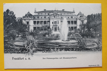 AK Frankfurtz am Main / Palmengarten mit Blumenpaterre / 1900 / Architektur